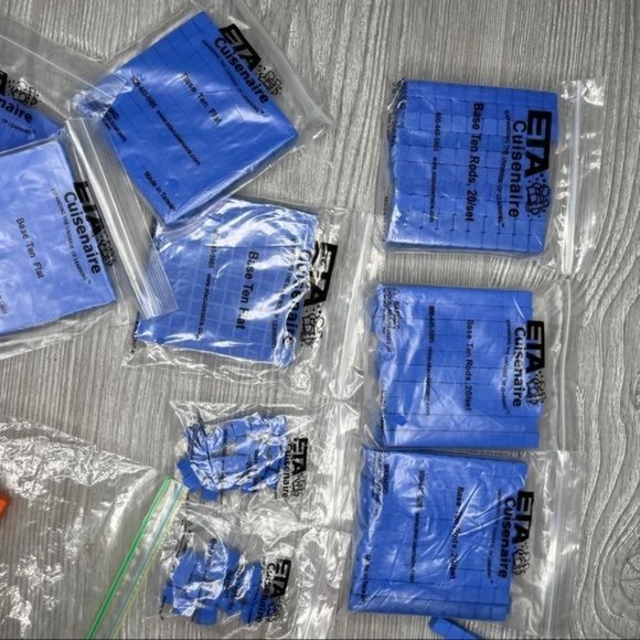 Cuisenaire rods base 10s foam & plastic home school Montessori blocks counting - Picture 3 of 4